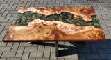 Epoxy tafel iepenhout burl 