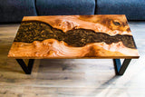 Epoxy tafel iepenhout burl